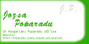 jozsa poparadu business card